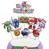 Party Hive 9pc Super Wing Cake Toppers for Birthday Party Event Decor